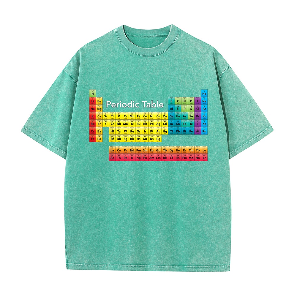 Summer Clothing Deals - Periodic Table Color Coded T-Shirt Oversize