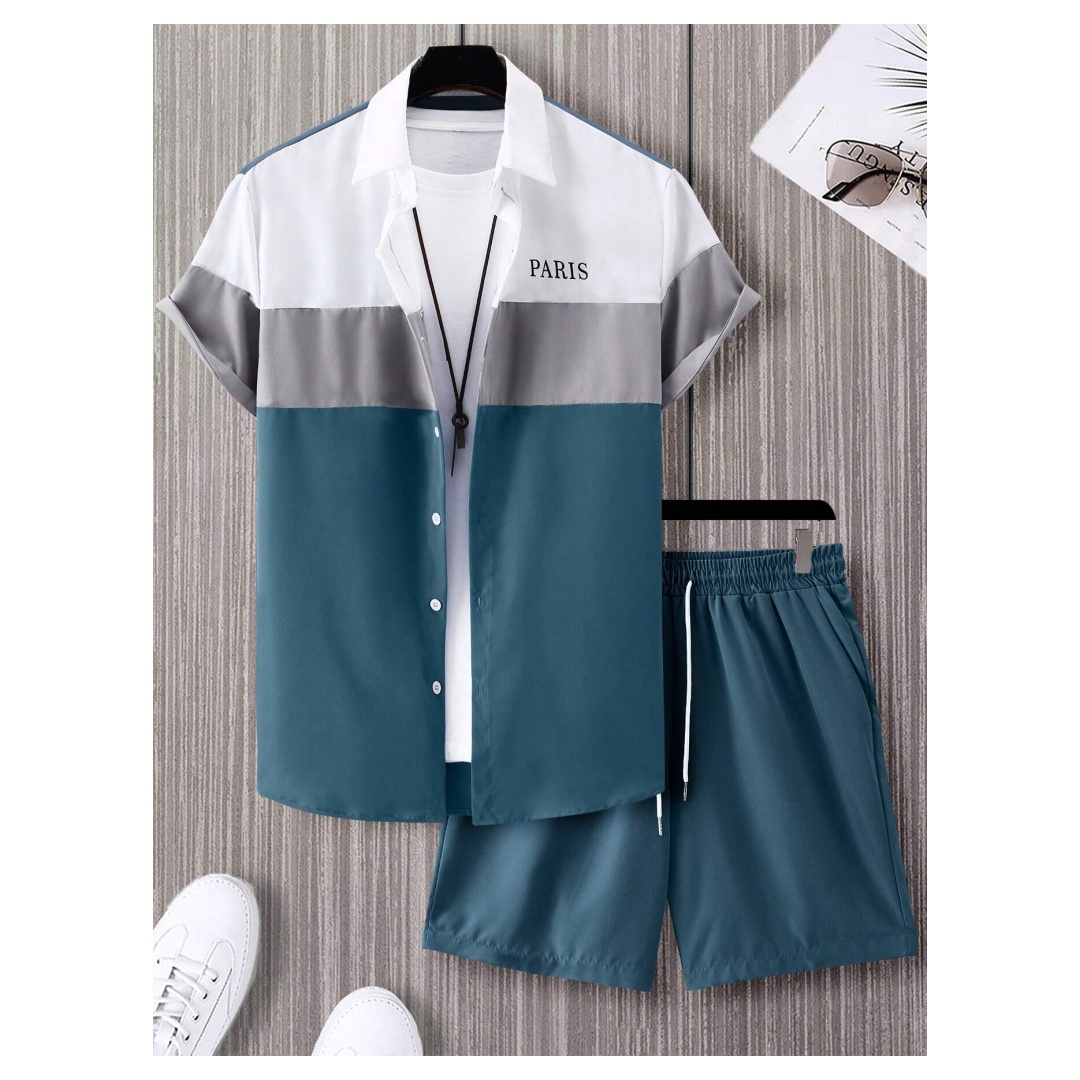 Summer Clothes Fashion - Men's Fashion Suit Blue And White