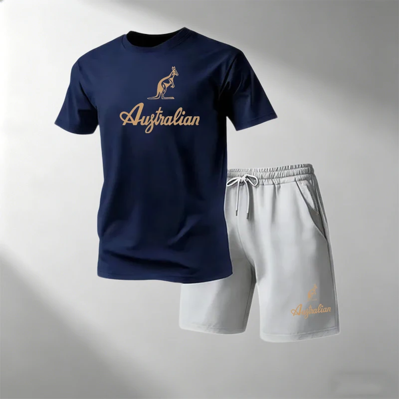 Men's Fitness T-Shirts Sets Br - Summer Gym Clothing review and price
