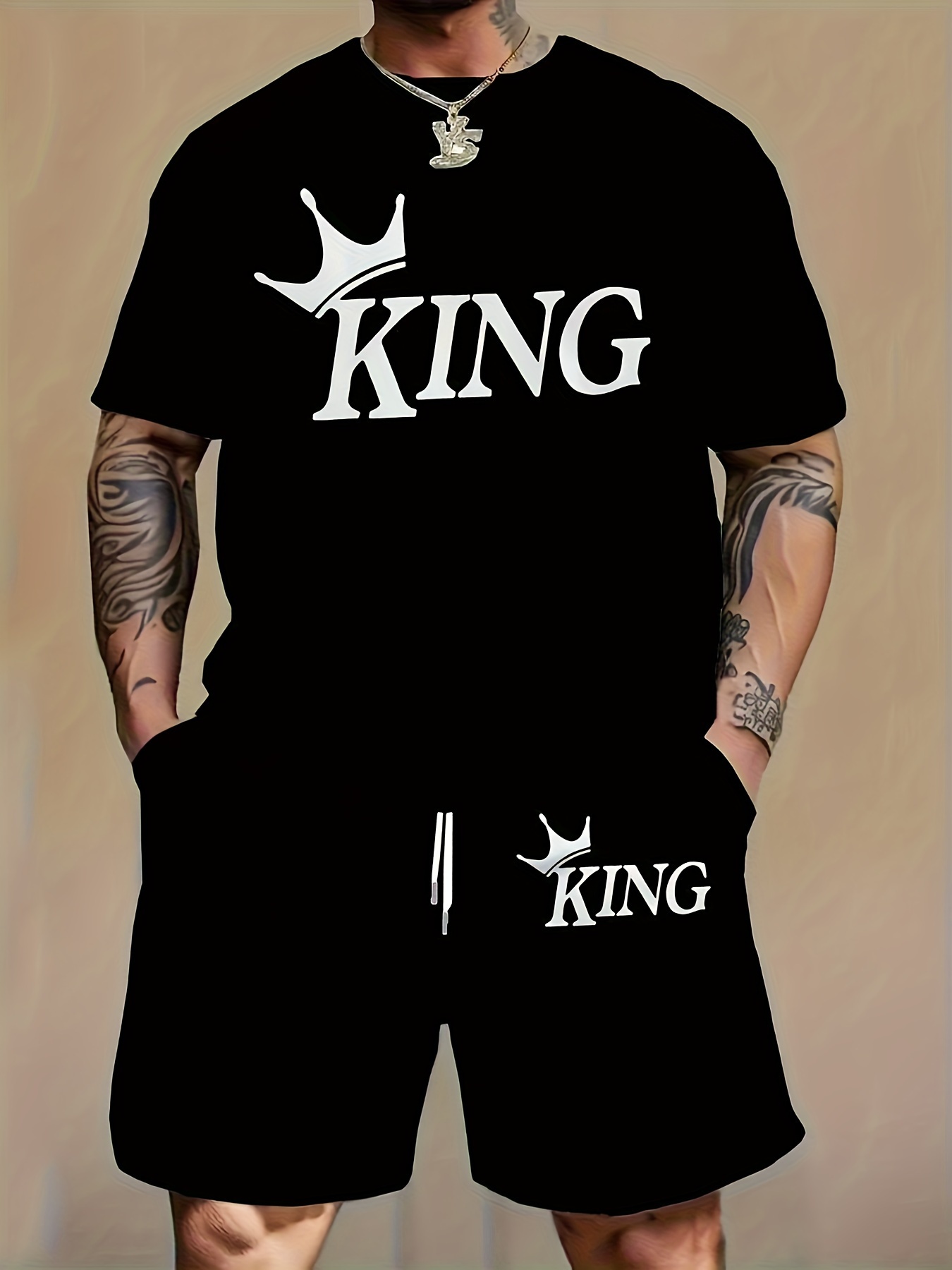 Men Fashion 2‑Piece Matching S - Summer Clothes Fashion review and price