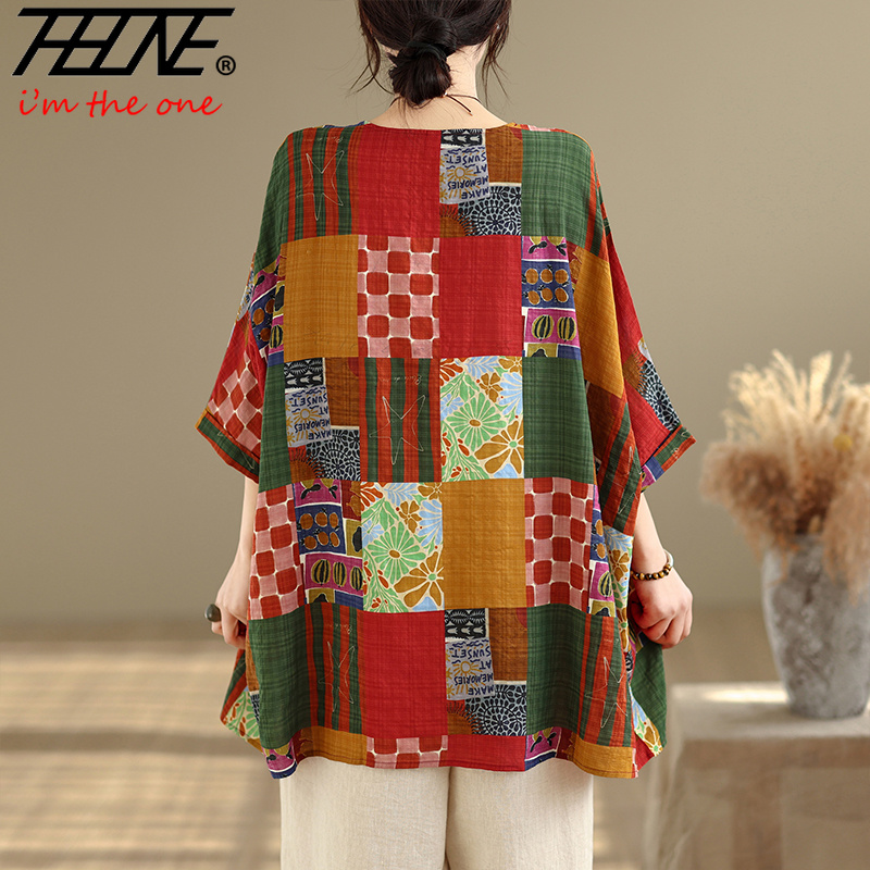 THHONE Women Shirts Print Loos - Summer Clothing For Plus Size Women review and price