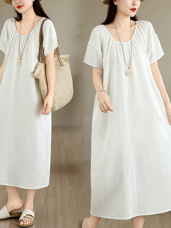 Summer New Casual Cotton Dress - Summer Clothing Outlet review and price
