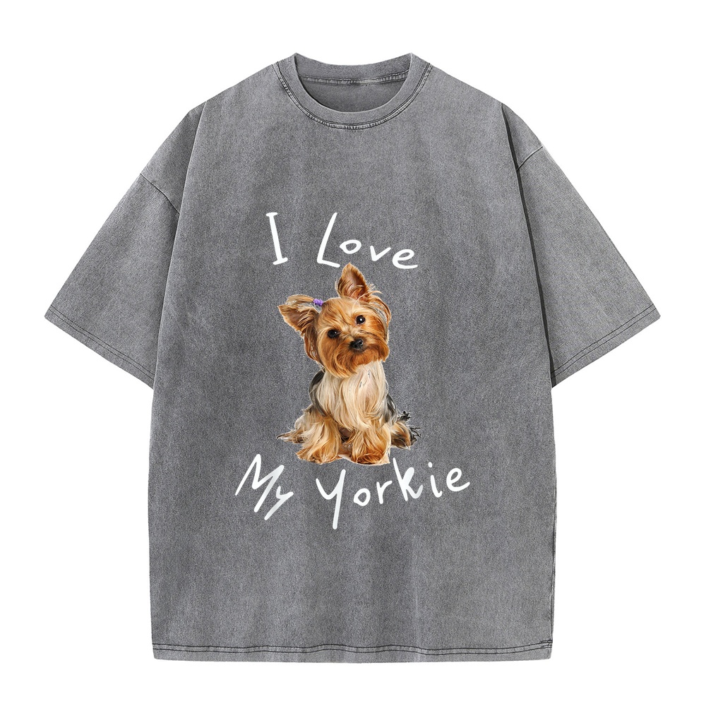 I Love My Yorkie T-Shirt Men M - Summer Clothing Deals review and price