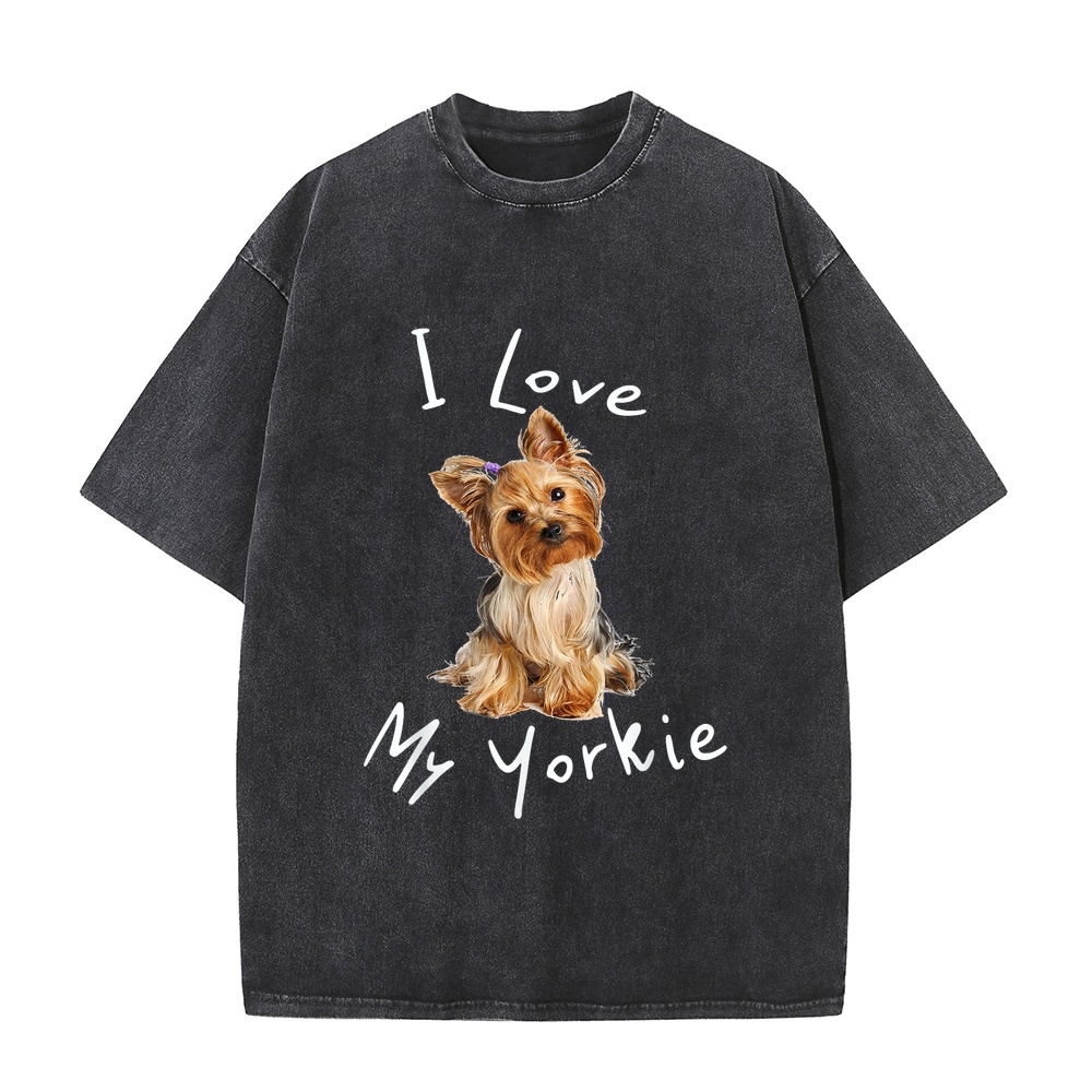 I Love My Yorkie T-Shirt Men M - Summer Clothing Deals review and price