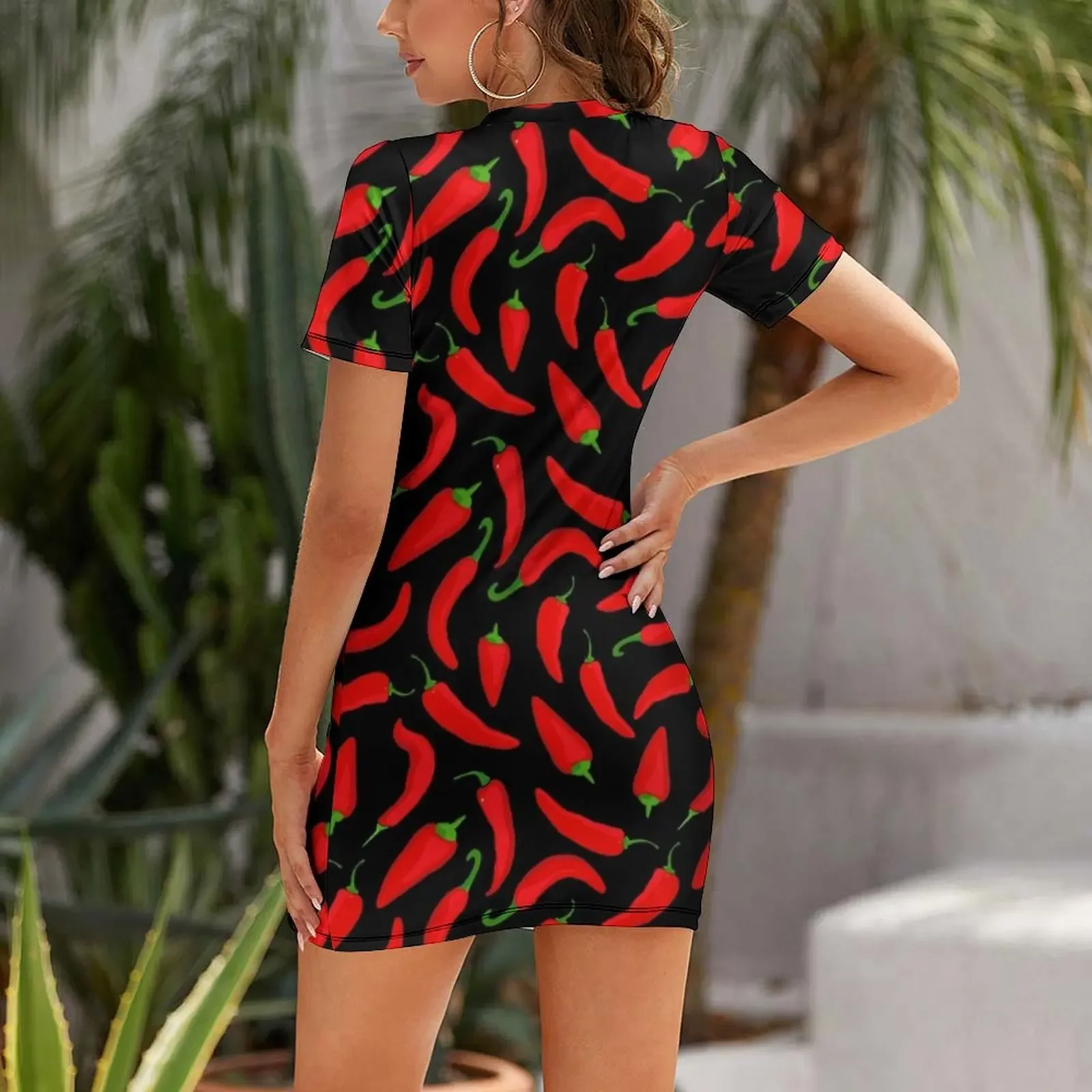 Red Chilli Pepper Pattern on B - Summer Clothing Online review and price