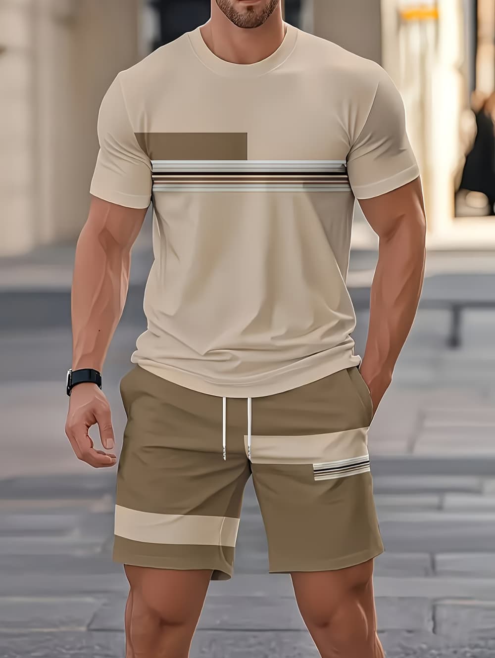 Men's Summer Sets Funny 3D Str - Summer Clothes Fashion review and price