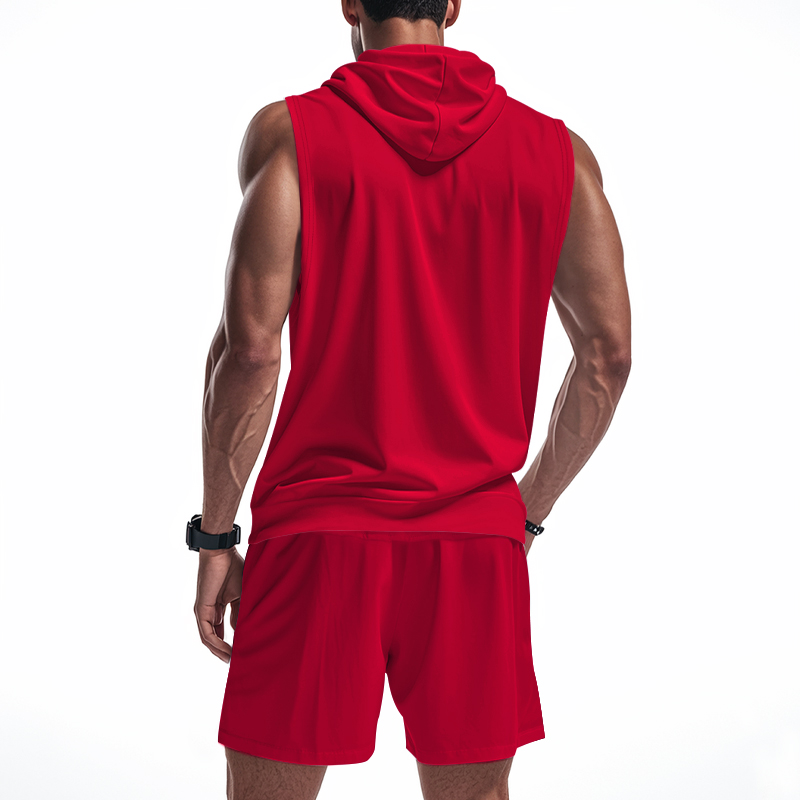 Men's Suit Sleeveless Hoodie T - Summer Gym Clothing review and price