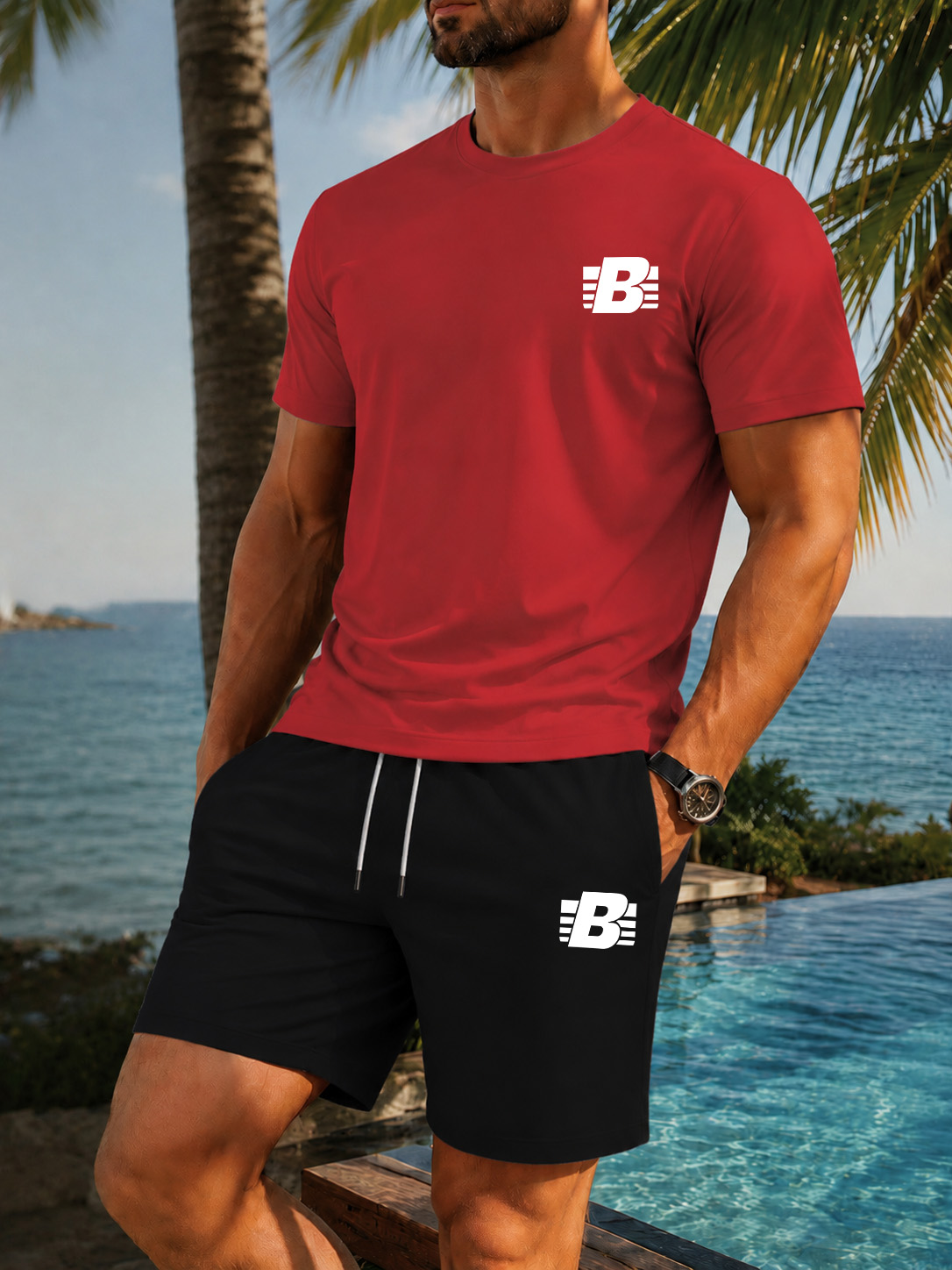 Men's 2-Piece Tracksuit Casual - Summer Gym Clothing review and price