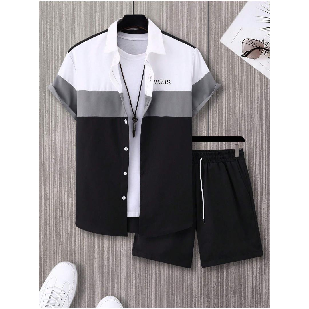 Men's Fashion Suit Blue And Wh - Summer Clothes Fashion review and price