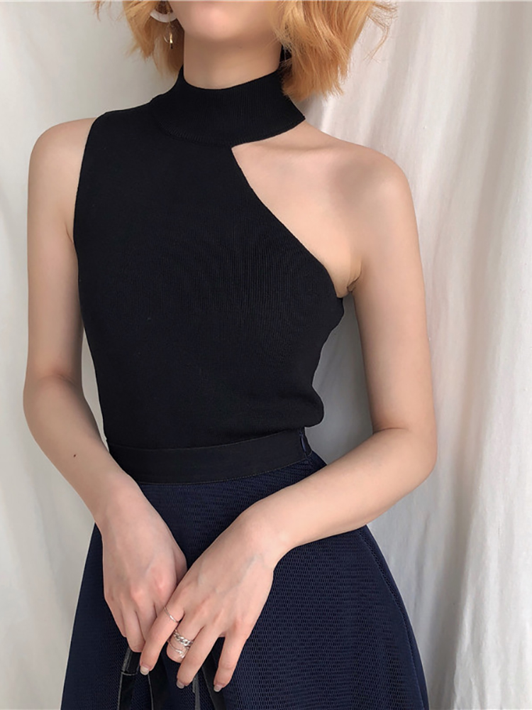 Knitted Sweater Off Shoulder P - Summer Jumper Clothing review and price