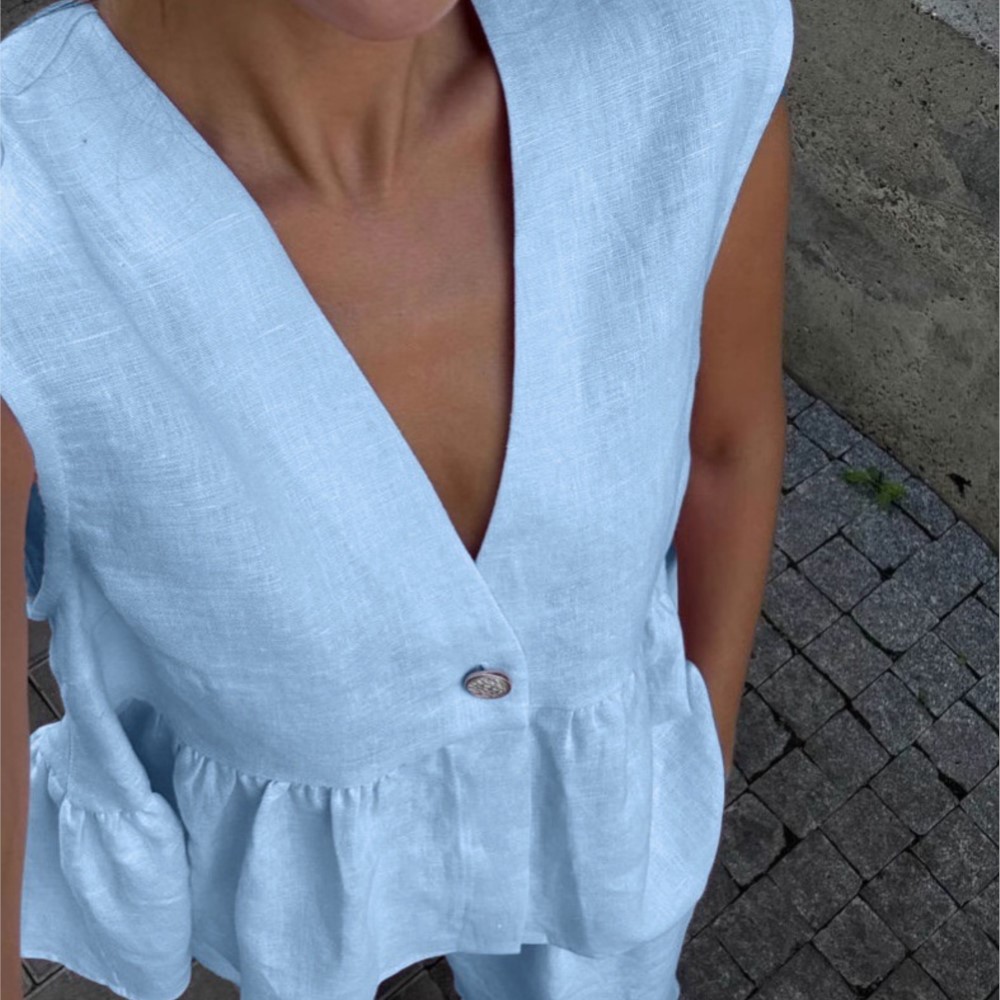Casual Sleeveless Vest V Neck  - Zara Summer Clothing For Women review and price